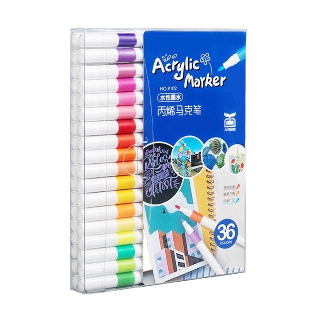 12/24/36/48/60 Color Water-based Acrylic Marker Pen Art DIY Production, Painting and Graffiti School Student Stationery Supplies