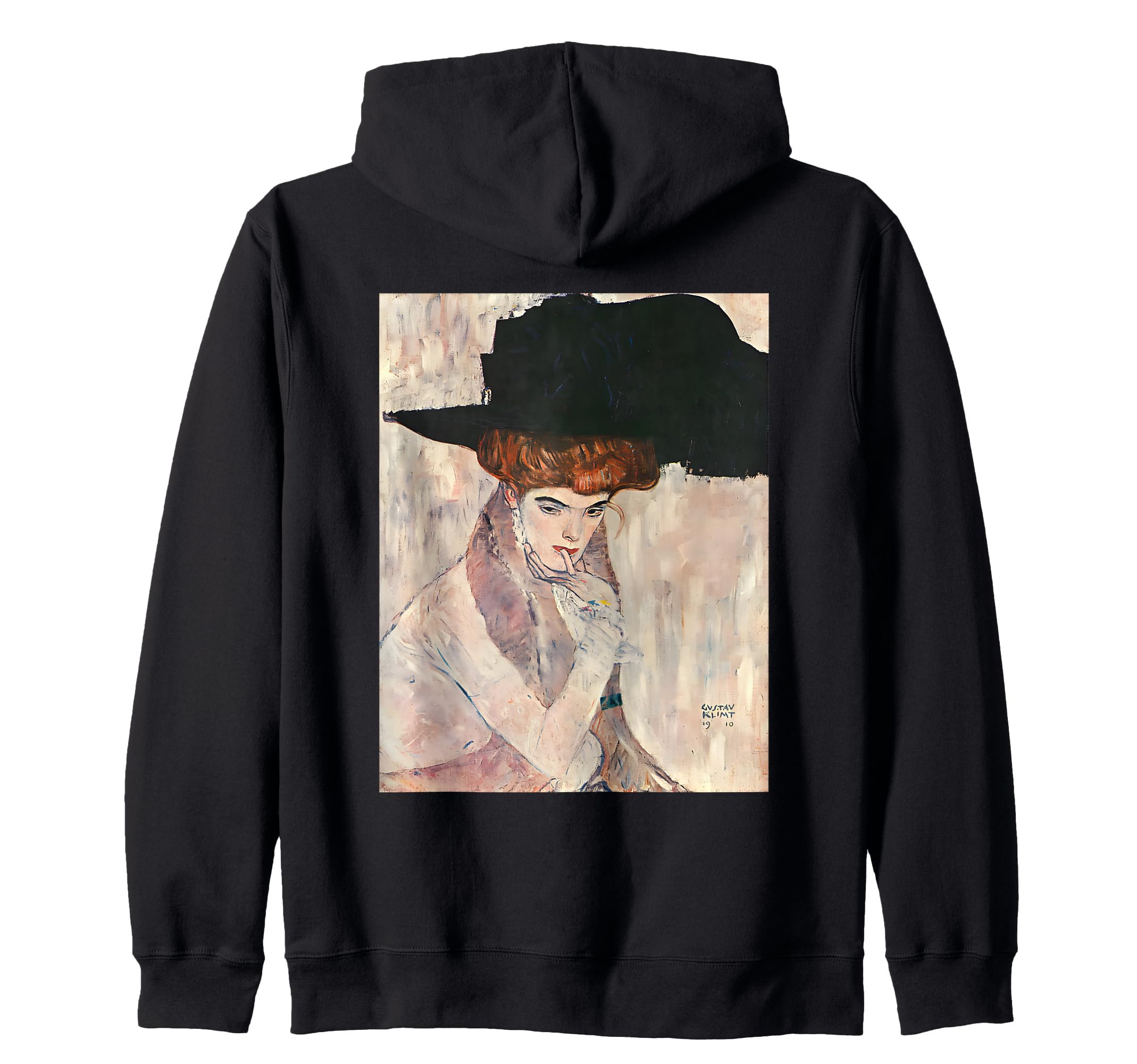 

The Black Feather Hat Gustav Klimt Zip Hoodie - чёрный