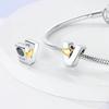 Love Heart 26 English Letters Series Coppering Charms Beads Fitoriginal Bracelets Women Diy Birthday Jewelry Making Gift