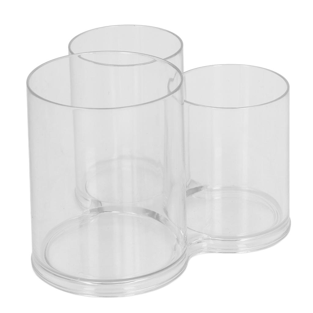 Clear Round Plastic Makeup Container Transparent Cylinder Makeup Brush Holder Organizer