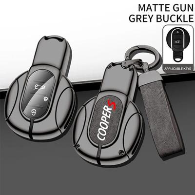 Zinc Alloy Leather Car Key Case Cover For MINI Cooper Works Clubman Hardtop Hatchback Countryman F54 F55 F56 F57  Auto Keychain