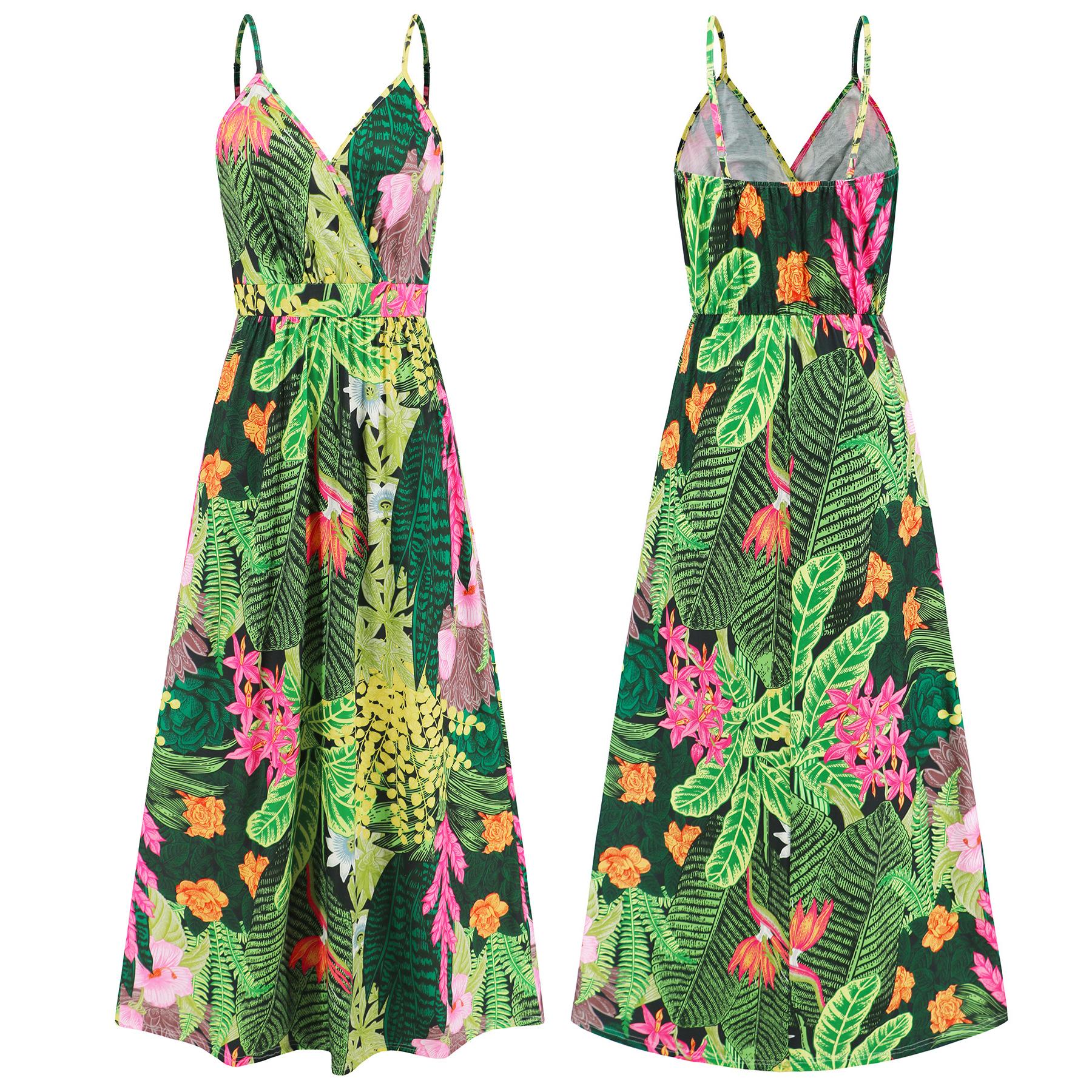 

Тонкое платье на подтяжках с цветочным принтом без рукавов Patry в пляжном стиле, женская одежда XXL