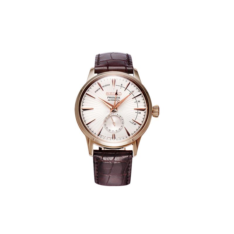 

SEIKO Pilot Series Waterproof Pilot Cocktail Automatic Genuine Leather Strap Men s Watch White Dial SSA346J1