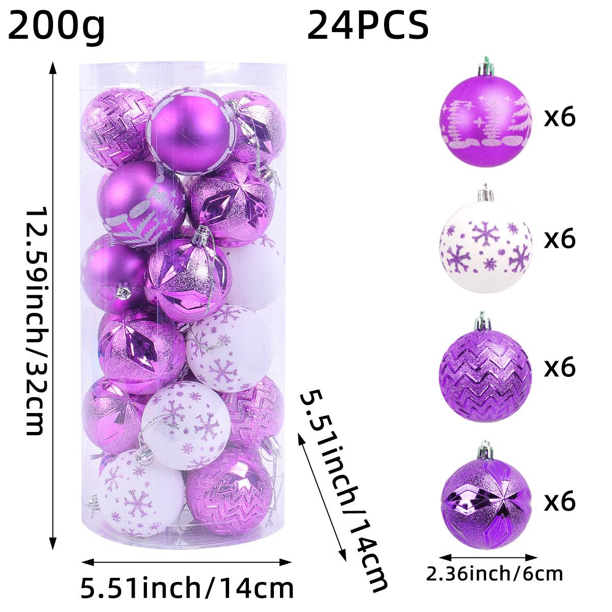 

Рождественский расписной елочный шар, украшение в виде гальванизированного пластикового шара, набор для рождественской елки, подвесной шар, упаковка в виде бочки