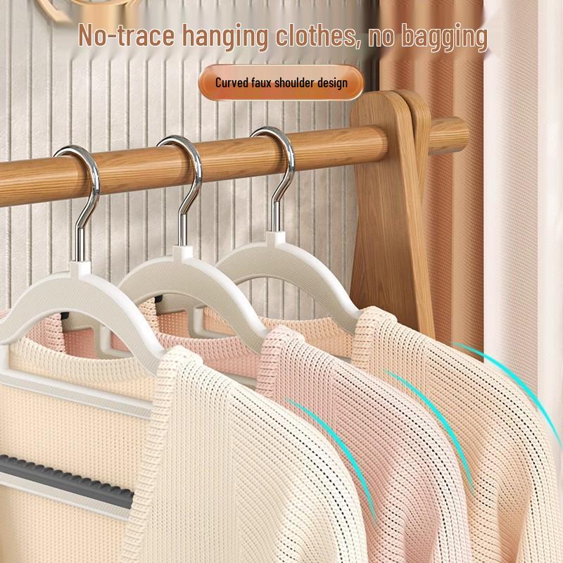 Non-Slip Traceless Dual-Use Hanger: Anti-Shoulder, Wet/Dry, Wardrobe Storage