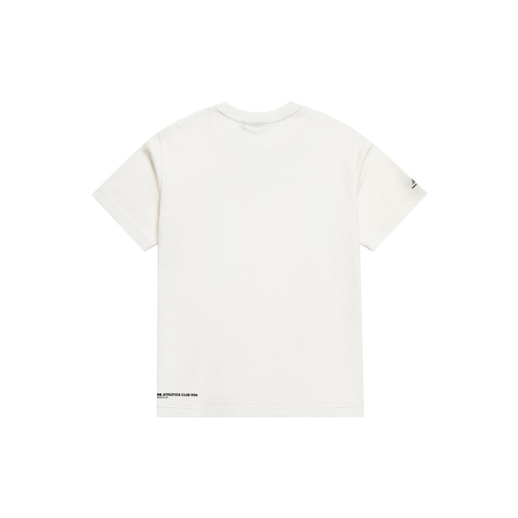New Balance Drop Shoulder Sleeve T Shirt Unisex White 5ED12093-IV