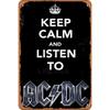 AC DC Vintage Heavy Metal Music Cool Classic Rock Band Metal Tin Sign for Home Restaurant Cafe Bar Art Wall Decoration Gifts