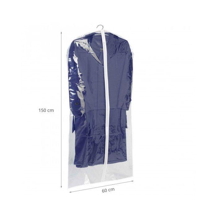 Housse vêtements - WENKO - Transparent - PEVA - Lavable - 150 cm x 60 cm