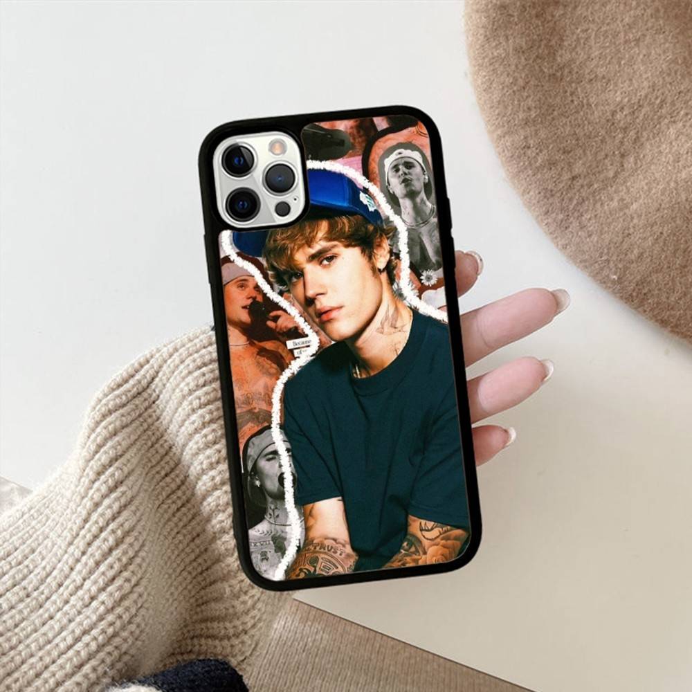 Singer Justin B-Bieber Phone Case For IPhone 16 Pro Max 15 14 Plus 14 13 12 11 17 PC+TPU Cases Back Cover