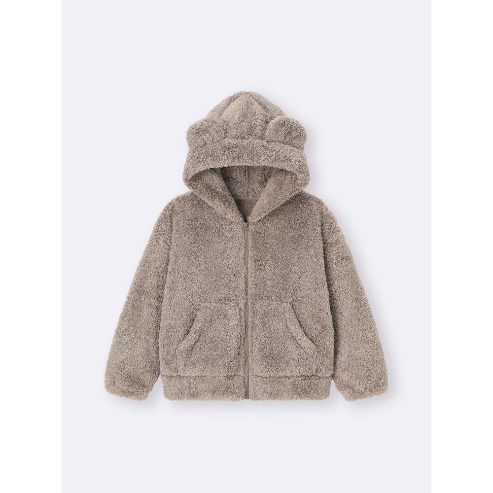 Gu By Uniqlo Kids  Unisex  Marshmallow Feel Full Zip Hoodie  Bear 