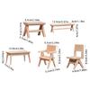 1/12 Scale Miniature Wood Chair/Table for Dollhouses Decoration and Diorama Scene Enhancement Furniture Figurine