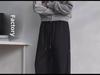 Men's Gray Heavyweight Wide-Leg Sweatpants: Spring/Autumn Casual Drape with American High-Street Vibe