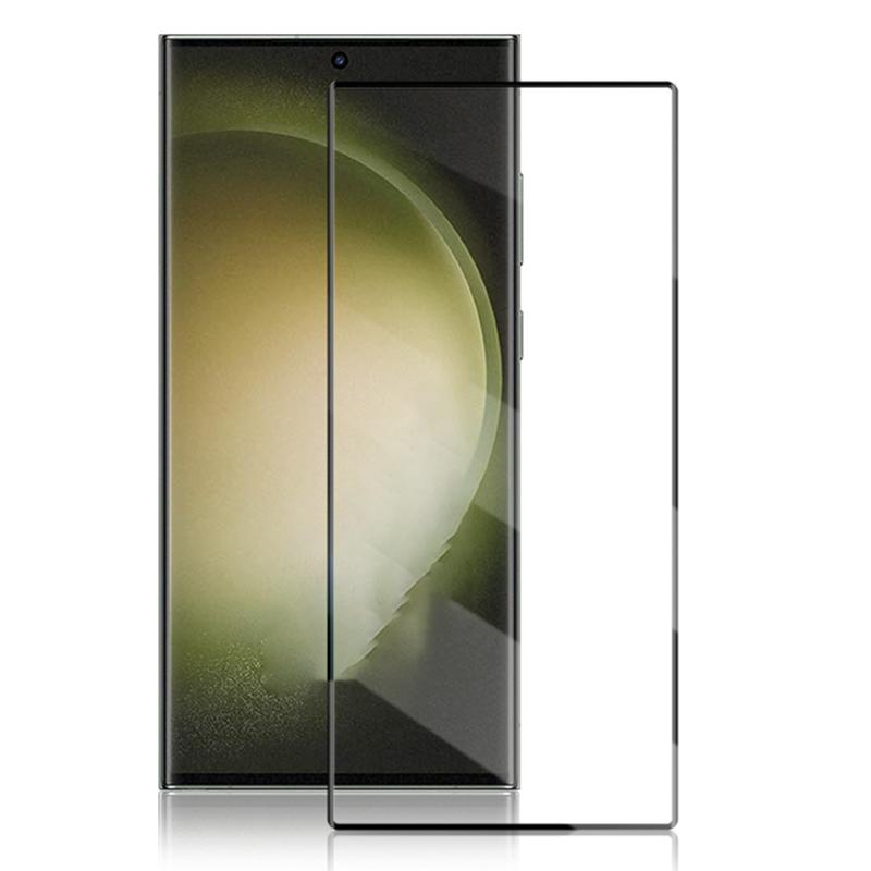 AMORUS For Samsung Galaxy S24 Ultra Tempered Glass Film 3D Curved Black Edge Screen Protector