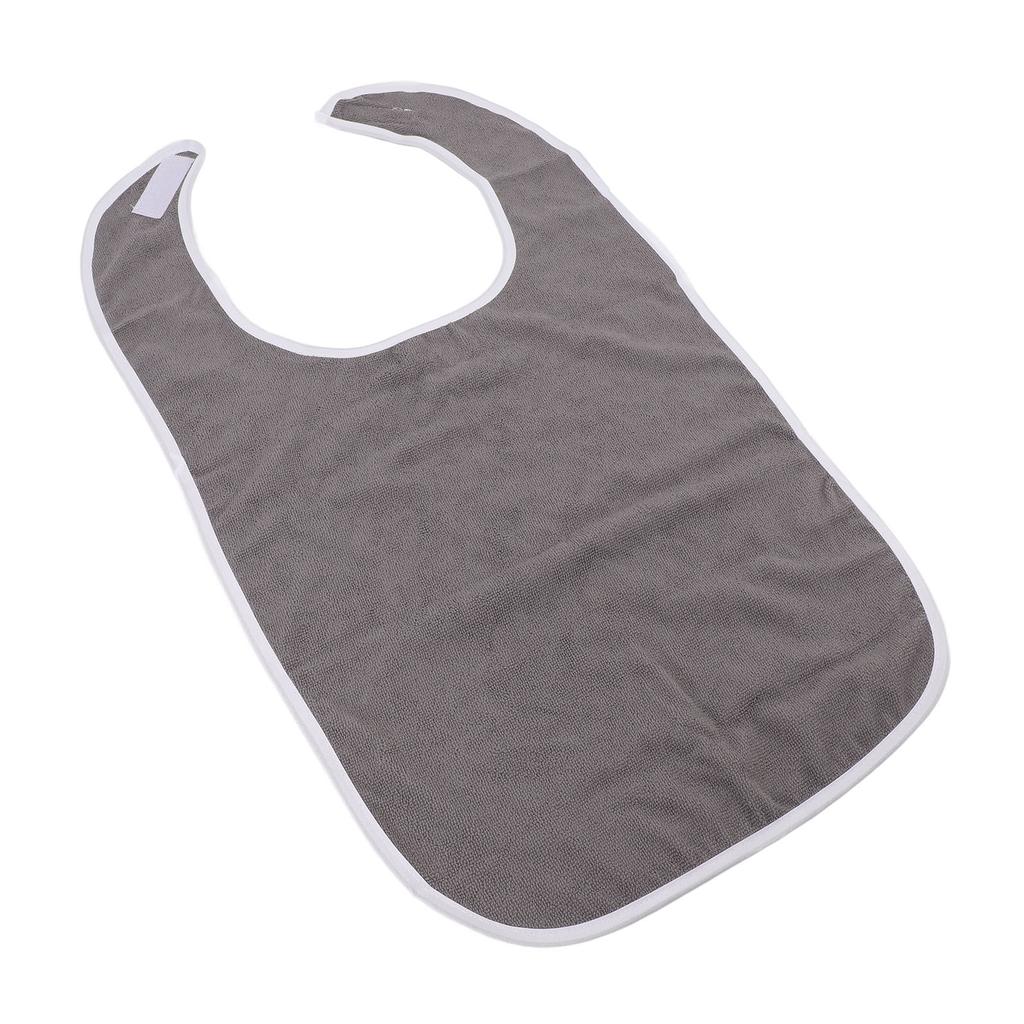 Dorosły śliniaczek regulowany na rzep, nadający się do prania w pralce, ochraniacz na ubrania dla seniorów do jedzenia