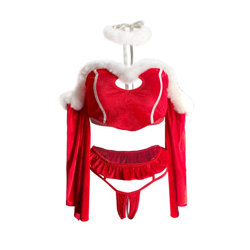 Linlin Ting Lingerie Christmas Sexy Temptation Uniform Set for Flirting and Bedtime Quick Release - Style 2674