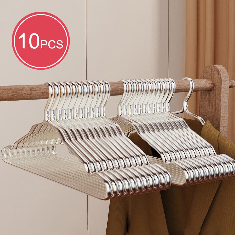 

10/20/30/40/100 шт. вешалка из алюминиевого сплава с противоскользящим покрытием и углом наклона для домашнего хозяйства, не оставляющая следов, для одежды