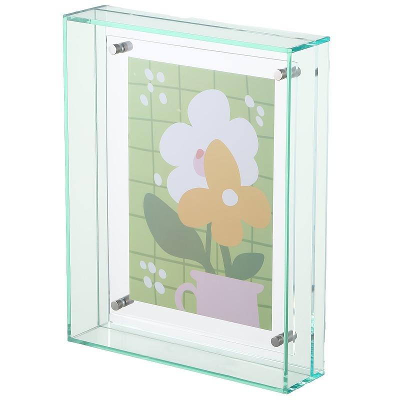 

1pcs Color Acrylic Photo Frame 15x19cm Magnetic Wall-Mounted Display Home Modern Decor Acrylic Poster Picture Frame Wall Decors 1pc флуоресцентный зеленый