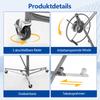 Drywall Lifter for Wall Panels and Ceiling Mounting: Load Capacity 68 kg, Height 140-335 cm Adjustable, Foldable, 3 Brake Wheels