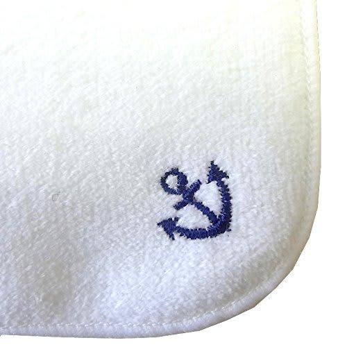 Marine 3-Piece Children's Toothbrush Set (Toothbrush with Cap, Heat-Resistant Cup, Imabari Towel Handkerchief) (White)