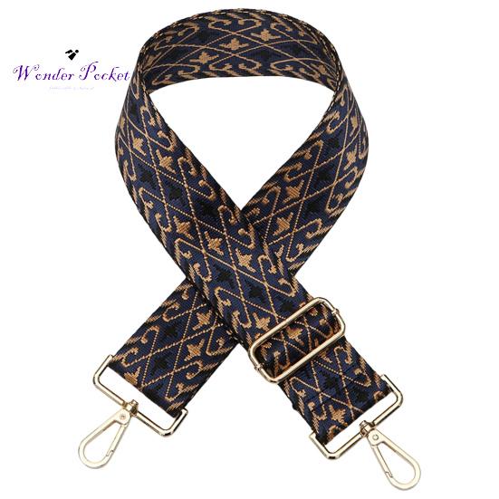 

Сумка через плечо с жаккардовым плетением, длинная утолщенная регулируемая сменная женская сумка через плечо в этническом стиле, сумка на ремне чёрный