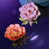 Peony Flower Enamel Brooch Women's Luxury Lapel Pin Waist-Cinching Corsage Accessories