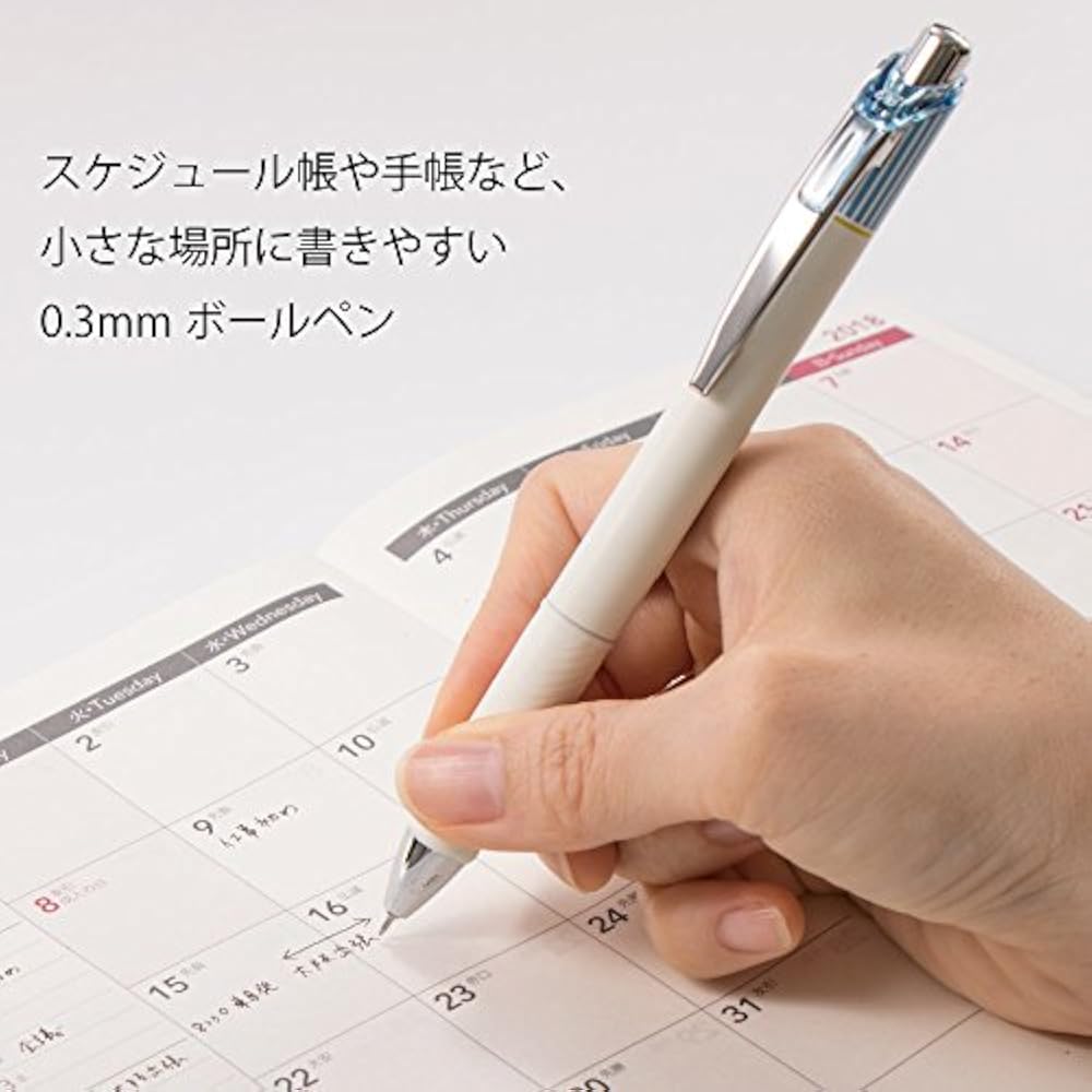Pentel Ballpoint Pen Gel Ink Gel Crena 0.3mm Saxophone Blue Shaft BLN73LS-A Black 10pcs