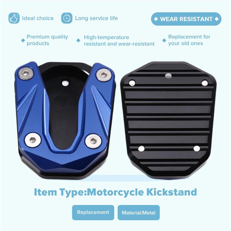 ABLZ-Motorcycle Kickstand Foot Side Stand Enlarger Plate Kickstand Enlarge Extension For ZONTES 368G 368 G