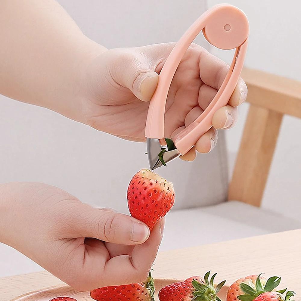 2pc Strawberry Pineapple Eye Peeler Fruit and Vegetable Practical Seed Remover Clip Fruit Tools Kitchen Steel Gadgets