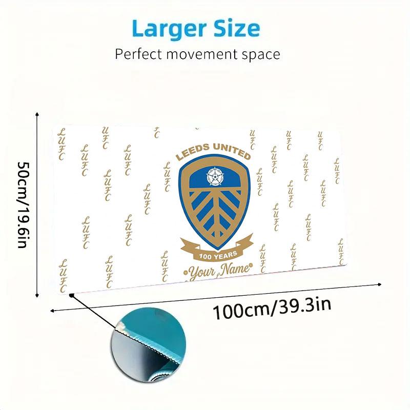 Leeds United Custom Name Large Size Mouse Pad Large Gaming Table Cushion Non-slip Laptop Tablet Big Mousepad XXL Mat Mini PC Playmat With Lock edge