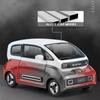 1:24 BAOJUN MINI EV Alloy New Energy Car Model Diecast Metal Toy Vehicles Car Model With Charging Pile Sound and Light Kids Gift