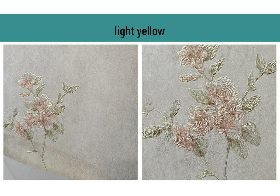 Light Purple 3D Floral Embossed Wallpaper for Bedroom, Living Room, Hotel, or Beauty Salon