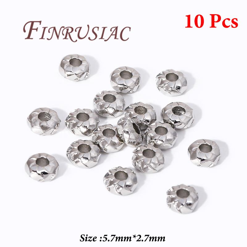 18K Gold Plated Metal Beads,Spacer Beads For Bracelets,Separator For Bead,DIY Jewelry Accessories,Necklace Bead Findings