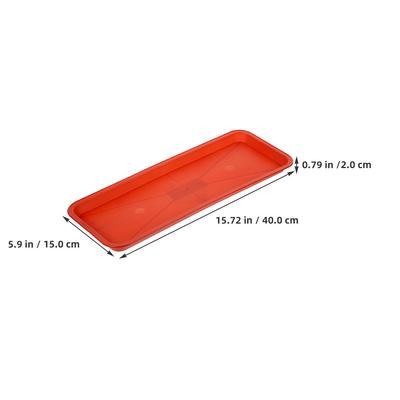 5Pcs Plastic Plant Tray Rectangular Light Brown Shallow Drip Tray for Flowerpot Water Catcher Window Sill Planter Saucer