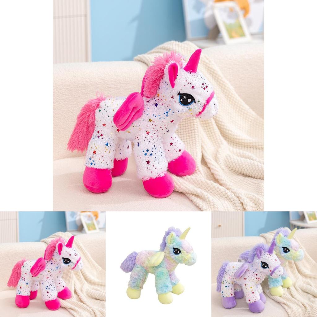 Plush Unicorn Toy With Pp Cotton Filling For Childrens Gift And Playroom Decor