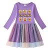 Korean Style Girls' Dress - Stars & Rainbow Sequin Mesh, Short & Long Sleeve Options, Perfect for Spring, Summer, and Autumn