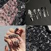 WTEMPO Gothic Punk Nail Art Decorations Kit Exquisite Wearable Nails Accessories DIY Nail Design Decor Crafts Making Supplies