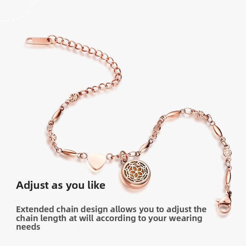Twist Thread Aromatherapy Bracelet Stainless Steel Hollow Perfume Bangle Titanium Steel Essential Oil Scented Jewelry
