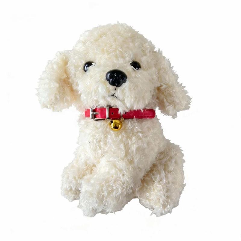 22cm Yaratıcı Gerçekçi Teddy Köpek Şanslı Simülasyon Köpek Kaniş Peluş Oyuncaklar El Yapımı Gerçekçi Figür Oyuncak Peluş Doldurulmuş Hayvanlar