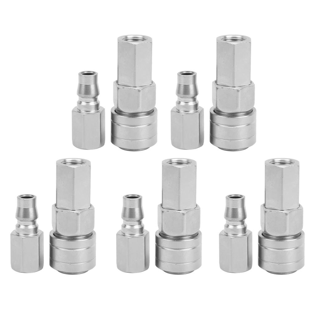 1 Satz Luft Schnellkupplung Pneumatikrohr Selbstsichernde Kohlenstoffstahl-Fittings SF20+PF20