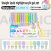 GUANGNA 168/12 Farben Große Kapazität Highlight Direkter Flüssiger Acryl-Gel-Stift Morandi Stift Mehrfarbiger Marker Schulbedarf