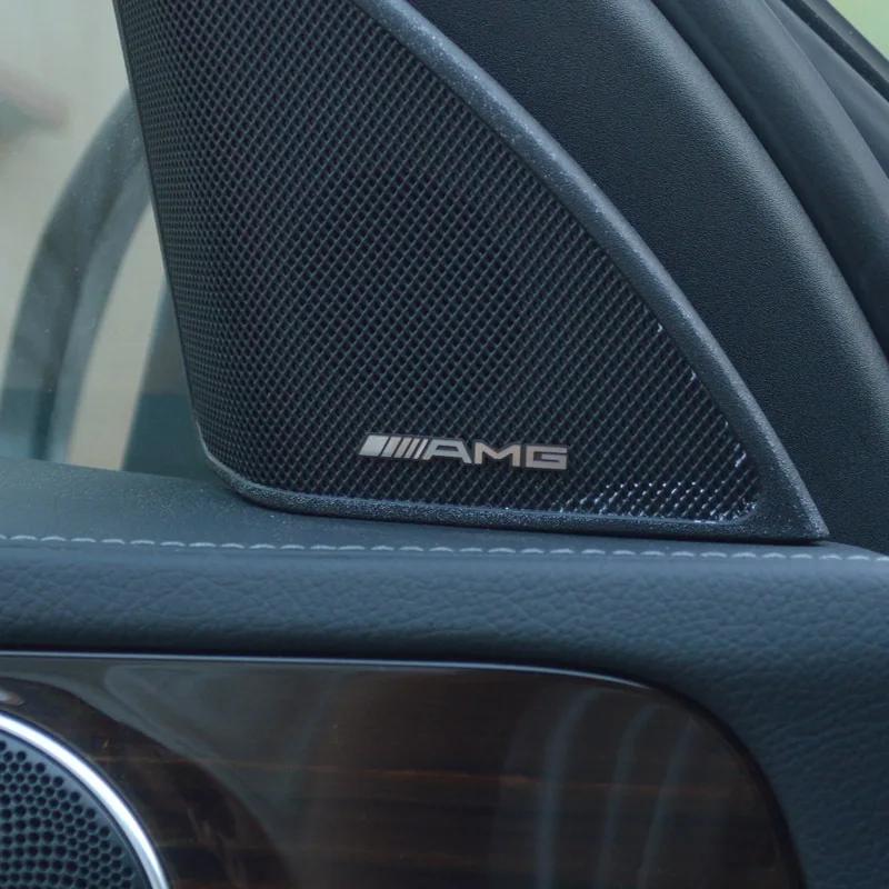 AABGS1 10Pcs Metal Car Audio Decoration Sticker Auto Badge Decal For Mercedes Benz AMG W203 W204 W205 W209 W210 W211 W212 W176 W140