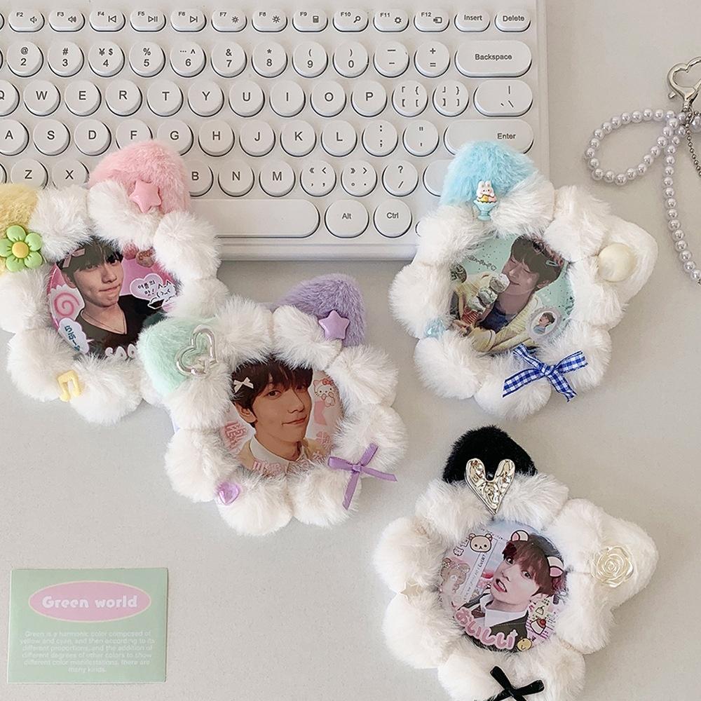 Cute Cat Ear Badge Holder School Student Picture Decoration Unique Pain Bag Accessory Plush Badge Display Pendant Charming