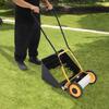 Hand Push Lawn Mower, Freestanding Wheeled Lawn Mower,14" Lawn Mower W/ Grass Collecting Box for Backyards, Park Landscaping
