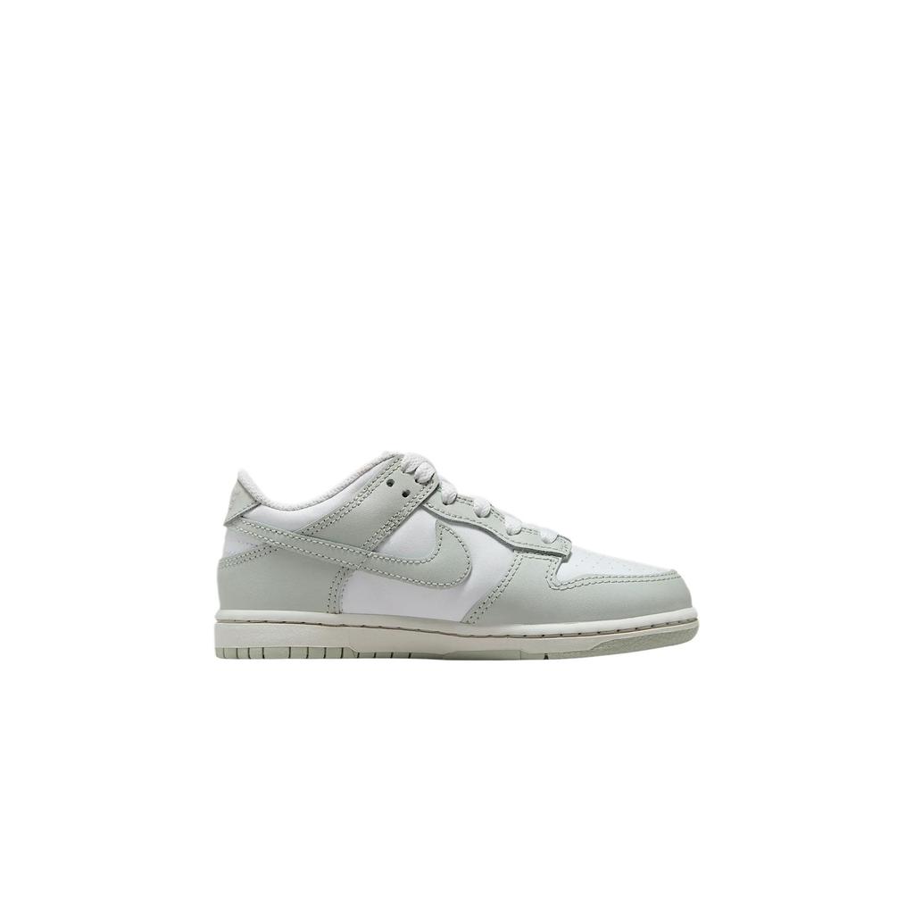 Nike Leather Dunk Low Comfortable Fashionable Versatile Low-Top Kids Sneakers Kids Sneakers Silver White FB9108-124