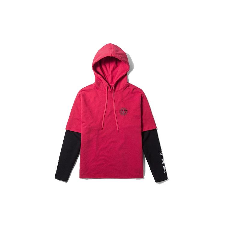 Vans Red Black Colorblock Alphabet Printing Couple Style Red Unisex VN0A3QTQ0PZ L
