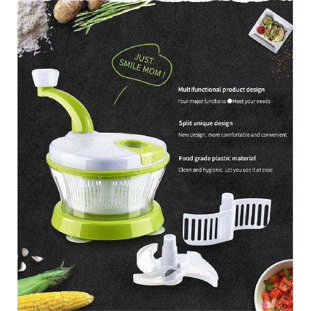 Hachoir à viande manuel, robot culinaire manuel, coupe-légumes multifonction Portable, hachoir à ail, mélangeur