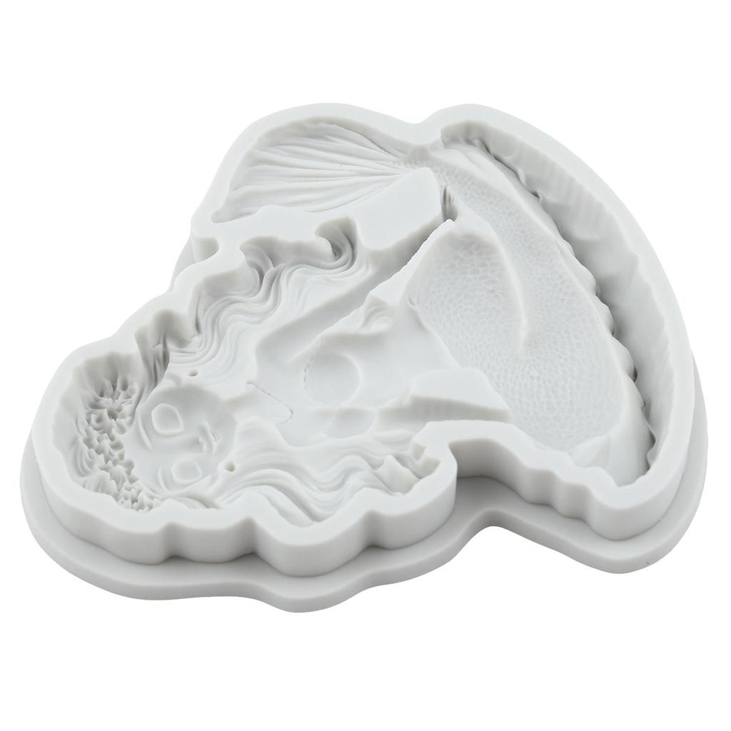 Mermaid Silicone Molds Mermaid Fondant Mold Cake Decorating Tools Cupcake Topper Candy Chocolate Gumpaste Mold
