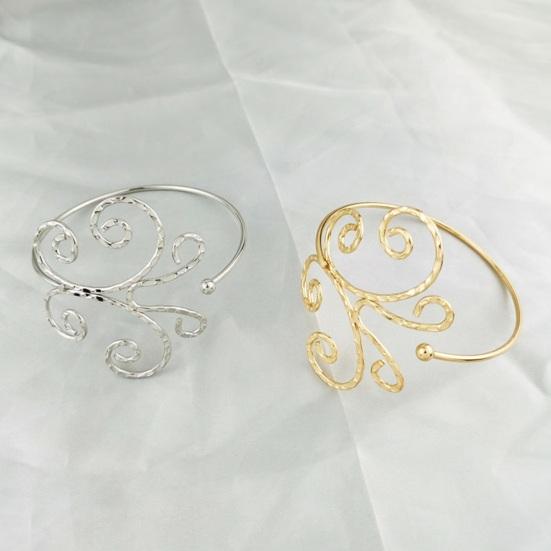 Bracelet Arm Chain Bright Color Glossy Hollow-Out Geometric Pattern Arm Cuff Bangle Body Bracelet