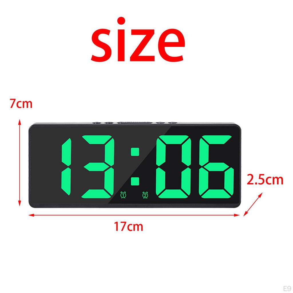 Digital Electronic , USB Large Display with Snooze 2 s Dimmable Temperature 5 Brightness Office
