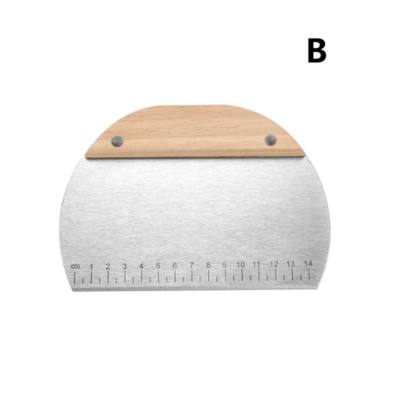 1Pcs Stainless Steel Pastry Cutters Noodle Knife Cake Scraper With Scale Baking Cake Cooking Dough Scraper Baking Accessories